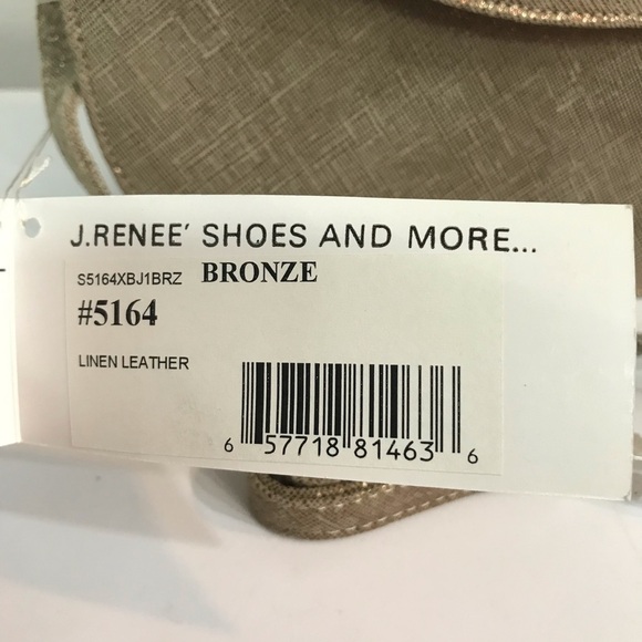 J. Renee Bronze Linen Leather Handbag - Picture 3 of 9